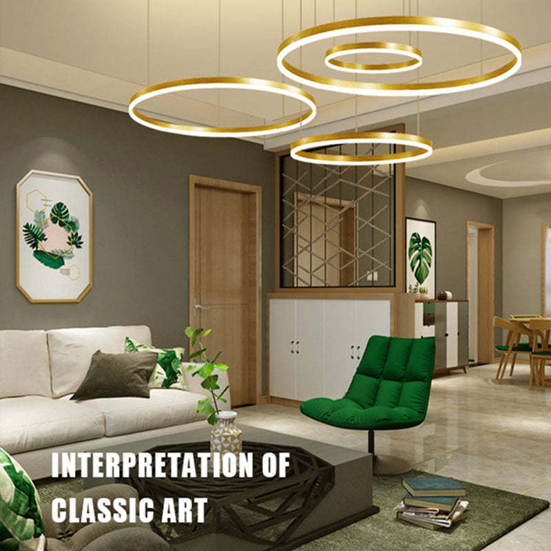 Alonza Moderne Grote Hanglampen Wit Metaal Slaapkamer Woonkamer Tir-Cirkel