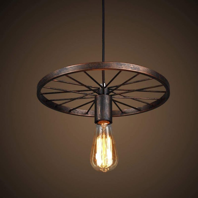 Valerio Retro LED Hanglampen Loft Zwart Rust Metaal Woonkamer