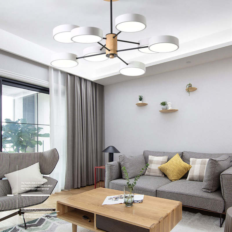 Sienna Art Deco Hanglampen Wit Groen Grijs Metaal Hout Woonkamer