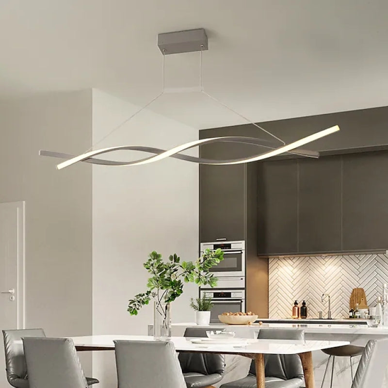 Louise Moderne LED Hanglampen Zwart Grijs Metaal Silica Gel Eetkamer