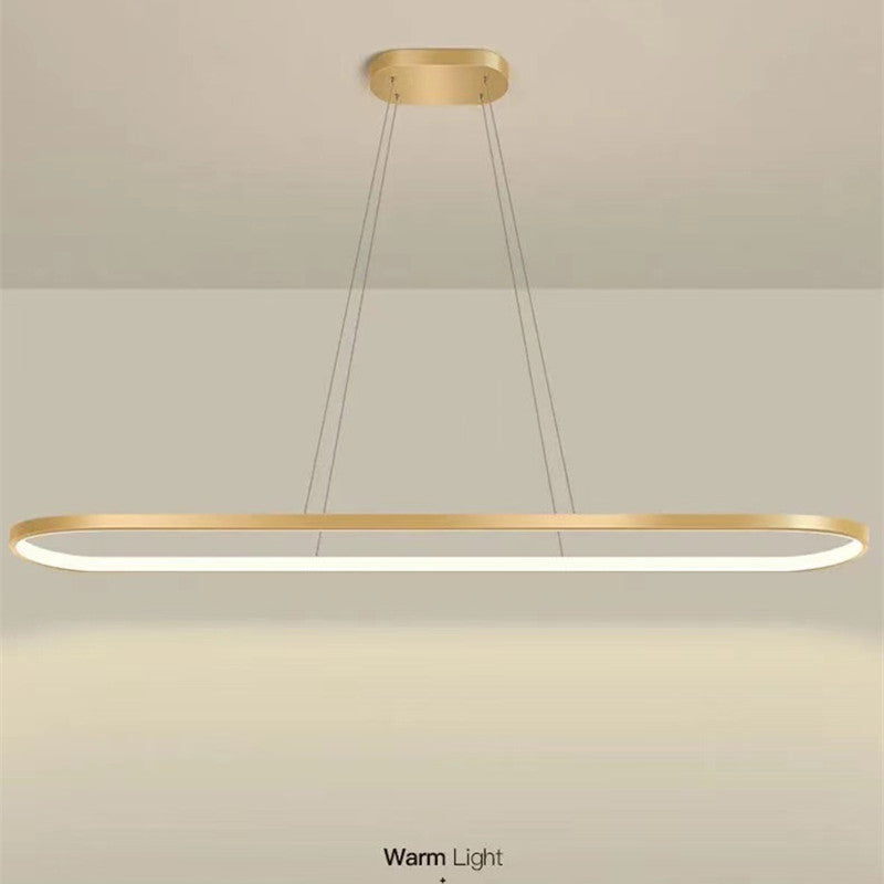 Edge Moderne Oval LED Hanglamp Zwart/Wit/Goud Metaal/Silicone Woon/Eetkamer