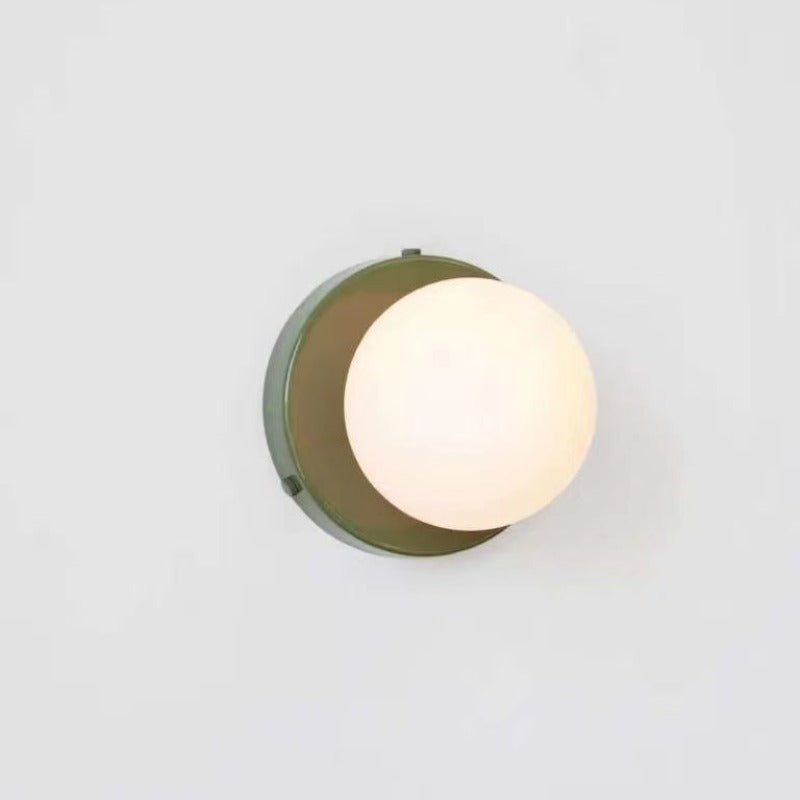 Modern Ronde LED Wandlampen Zwart Wit Metaal Slaapkamer