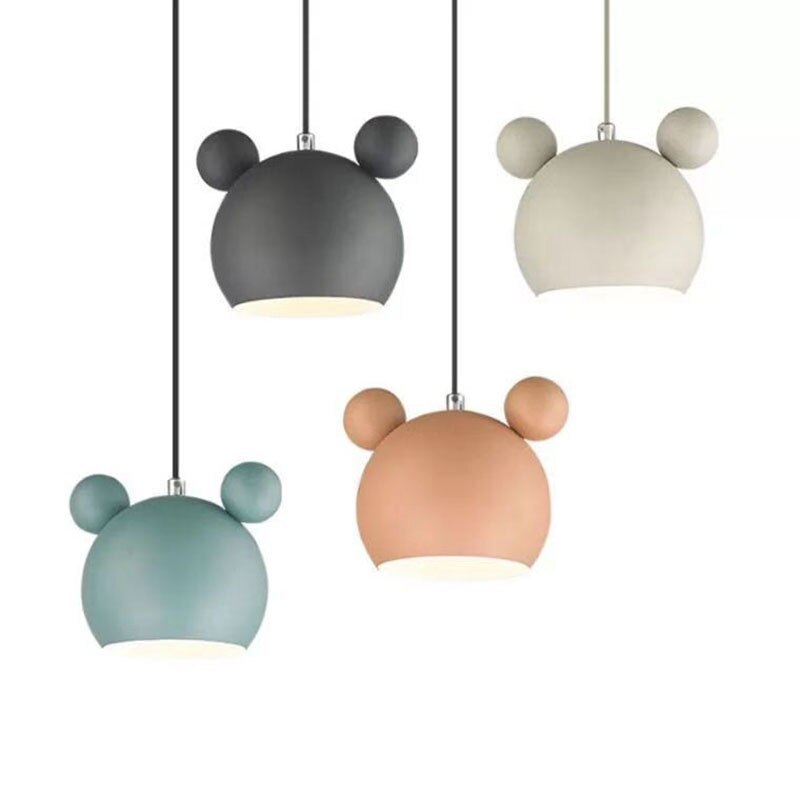 Morandi Ronde LED Hanglampen Wit Zwart Grijs Groen Metaal Kinderkamer