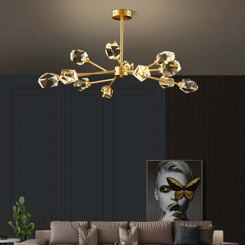 Kristy Modern LED Kroonluchter Gouden Metaal Woonkamer Eetkamer Bar