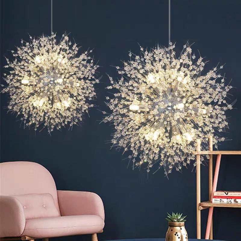 Lili Elegante Paardenbloem Hanglampen Goud Chroom Metaal Slaapkamer