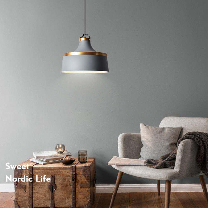Morandi Modern Danish Hanglampen Blauw Zwart Wit Metaal Woonkamer