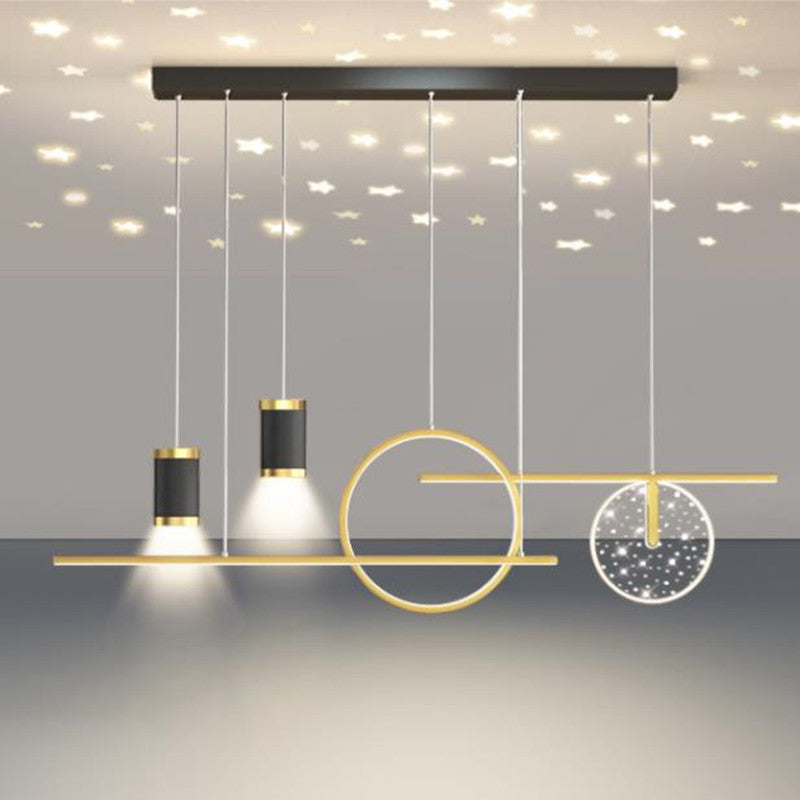 Madina Moderne Bescheiden Luxe LED Hanglampen Zwart/Wit/Goud Metaal Eetkamer