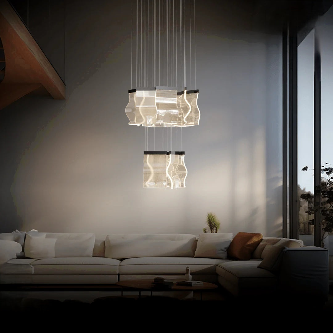 Marilyn Industrial LED Kroonluchters Wit Glas Metaal Woonkamer