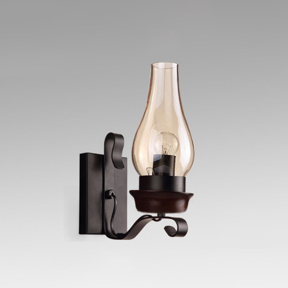Valerio Vintage Design Kaars Wandlamp Hout Metalen Woon/Slaapkamer