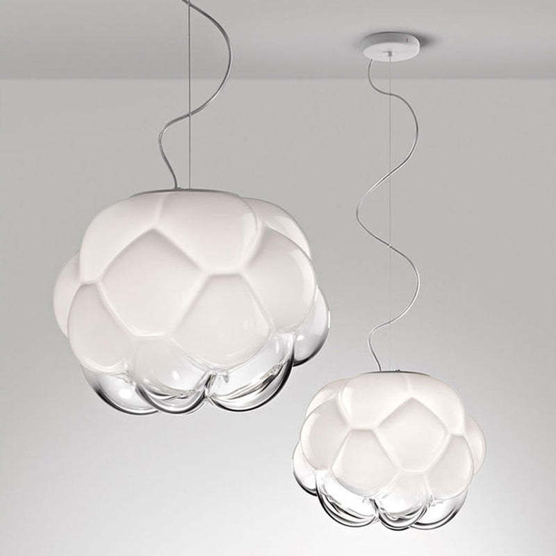 Orsini Design Moderne LED Hanglampen Wit Glas Metaal Eetkamer