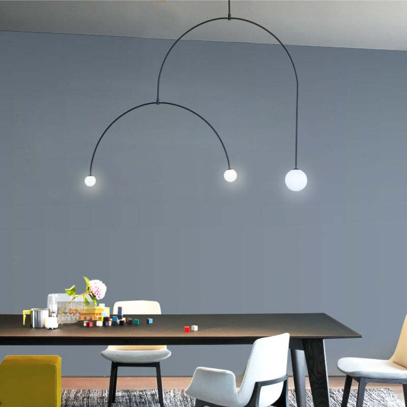 Elio Design Ronde Hanglampen Wit Zwart Metaal Eetkamer Slaapkamer