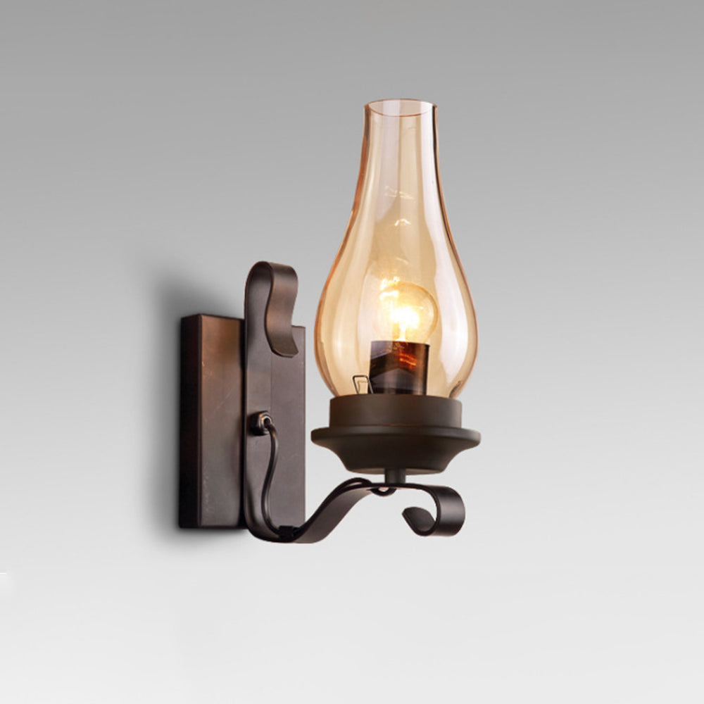 Valerio Vintage Design Kaars Wandlamp Hout Metalen Woon/Slaapkamer