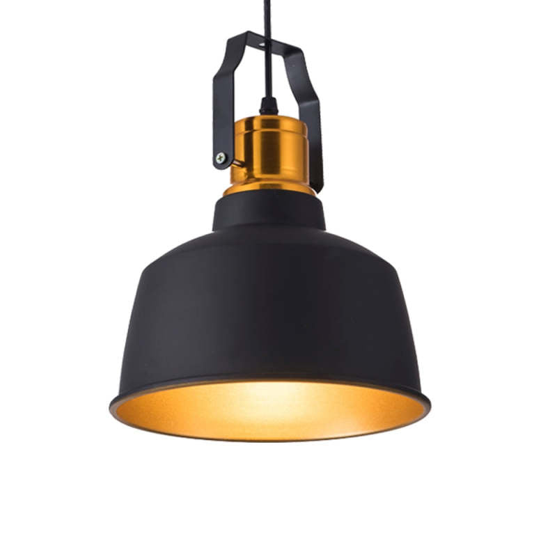 Alaric Industriele LED Hanglamp Zwart Goud Metaal Eetkamer Slaapkamer