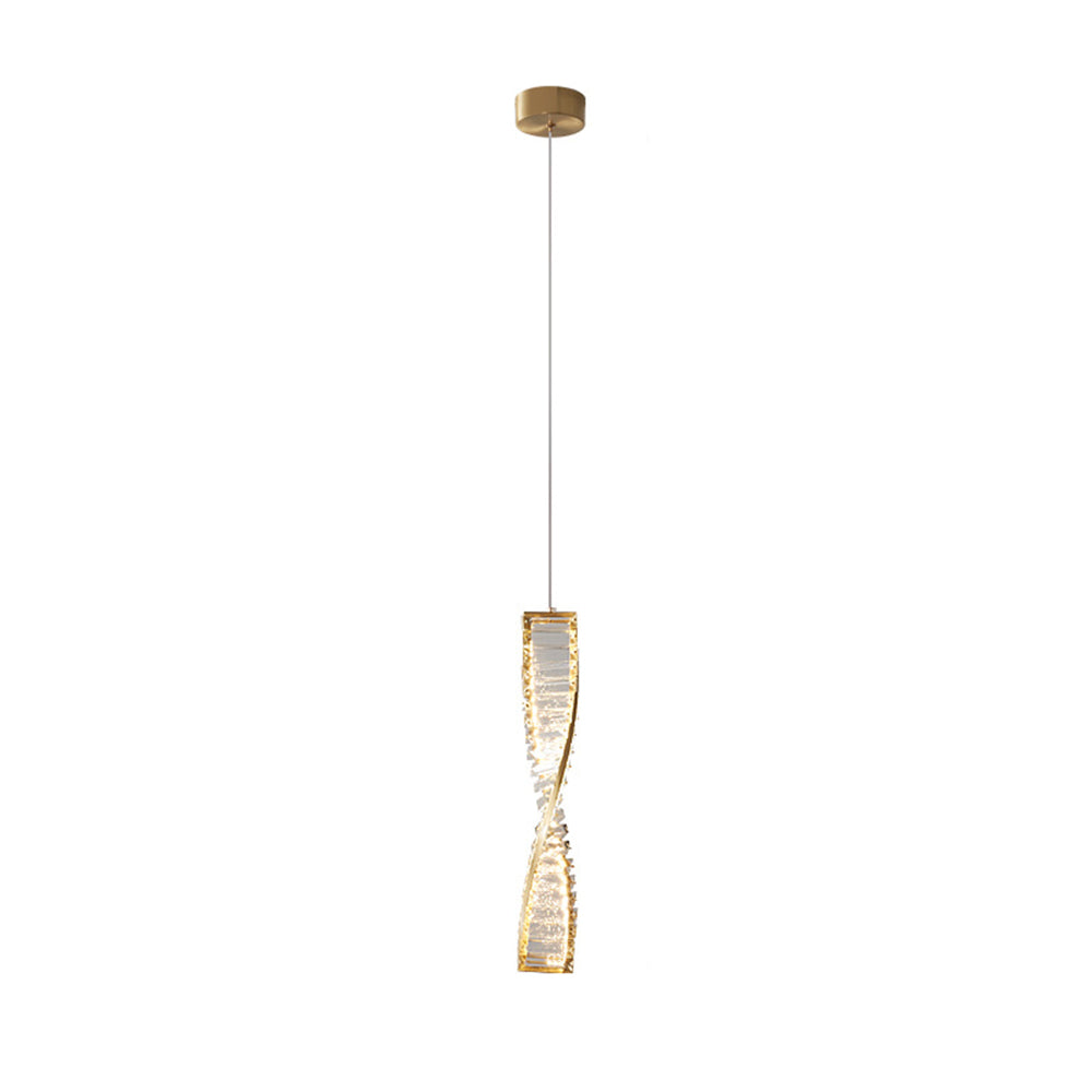 Marilyn Moderne Spiraalvormige Strook Hanglamp Metalen/Kristal Zwart/Goud Woon/Slaap/Eetkamer