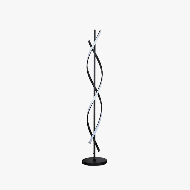 Louise Design Golflijn LED Vloerlamp Metaal/Silicium Zwart/Wit Woonkamer/Slaapkamer