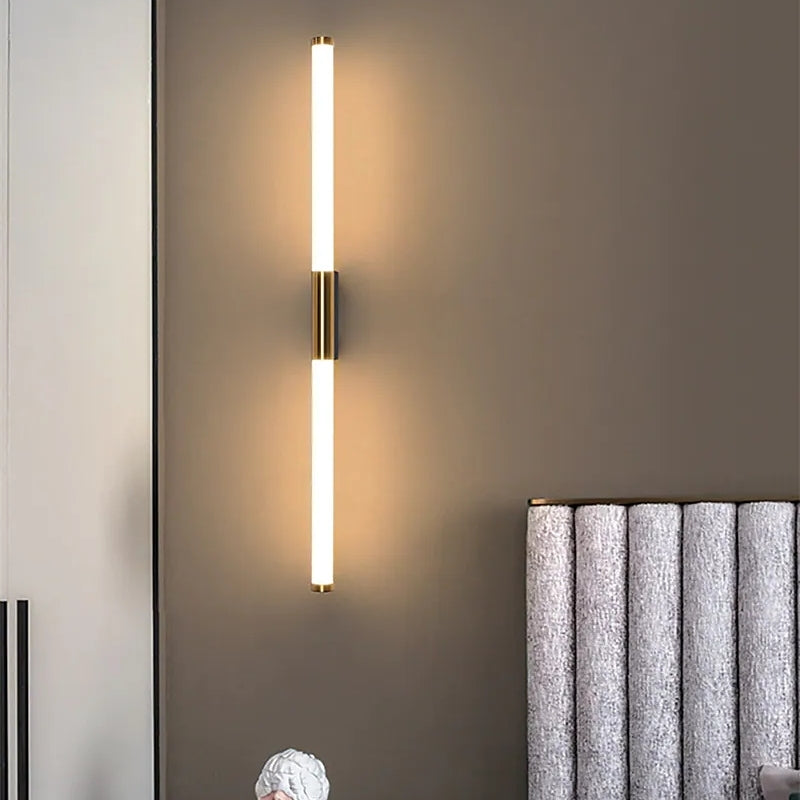 Leigh Moderne Kleine LED Wandlampen Goud Metaal Slaapkamer Woonkamer