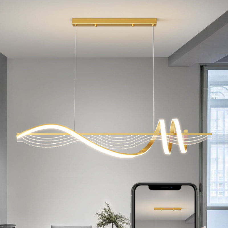 Louise Moderne Geometrische Stijl Lineaire Metalen Hanglampen Wit/Zwart