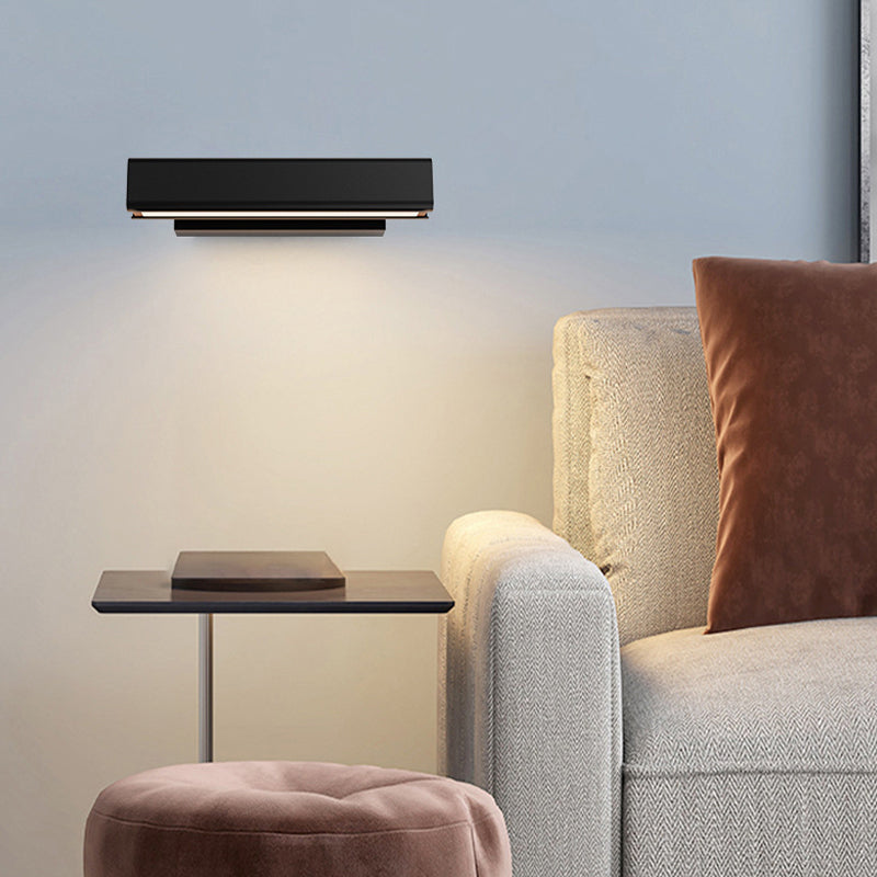 Brio Moderne Rechthoek LED Wandlampen Zwart Wit Metaal Woonkamer Slaapkamer
