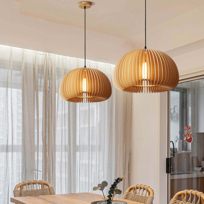 Ozawa Moderne Design Ronde LED Hanglamp Hout Woonkamer Keuken