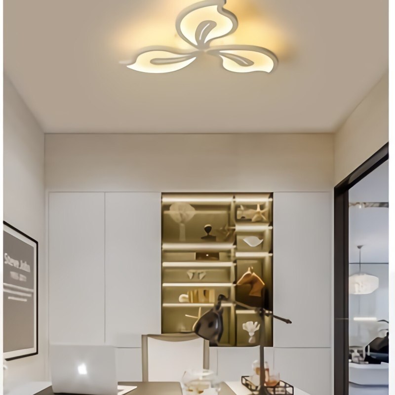 Hana Design Bloemvorm LED Plafondlamp Metaal/Acryl Wit/Zwart Woon/Slaapkamer