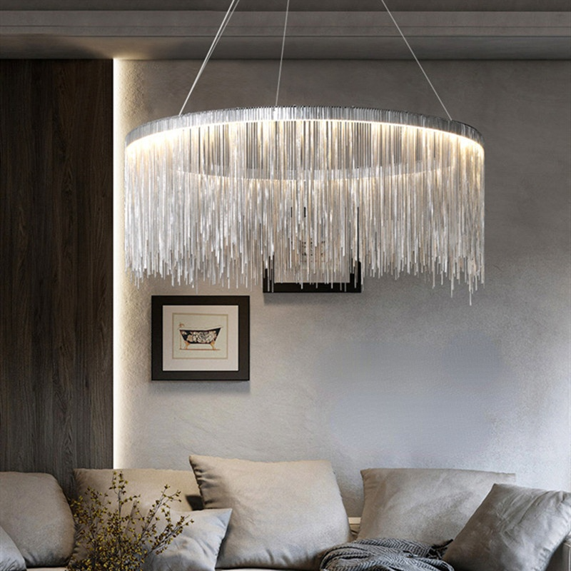 Marilyn Design Grote LED Hanglamp Zwart Wit Gouden Metaal Woonkamer