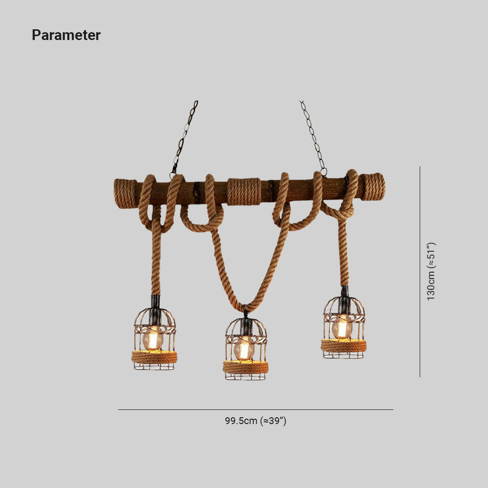 Valerio Retro Design LED Hanglampen Metaal Hout Woonkamer Eetkamer