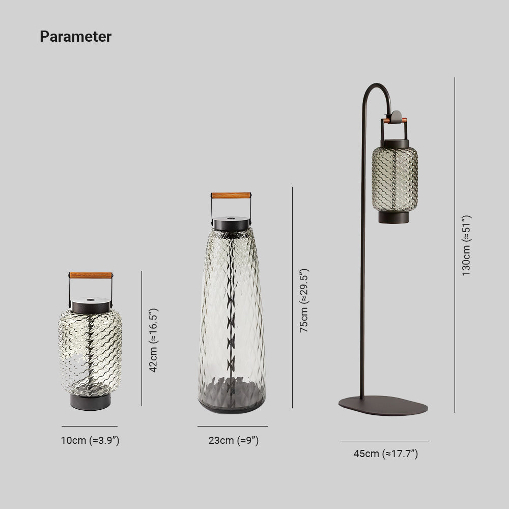 Hailie Vintage LED Buiten Vloerlamp Metaal/Glas Studiezaal/Tuin