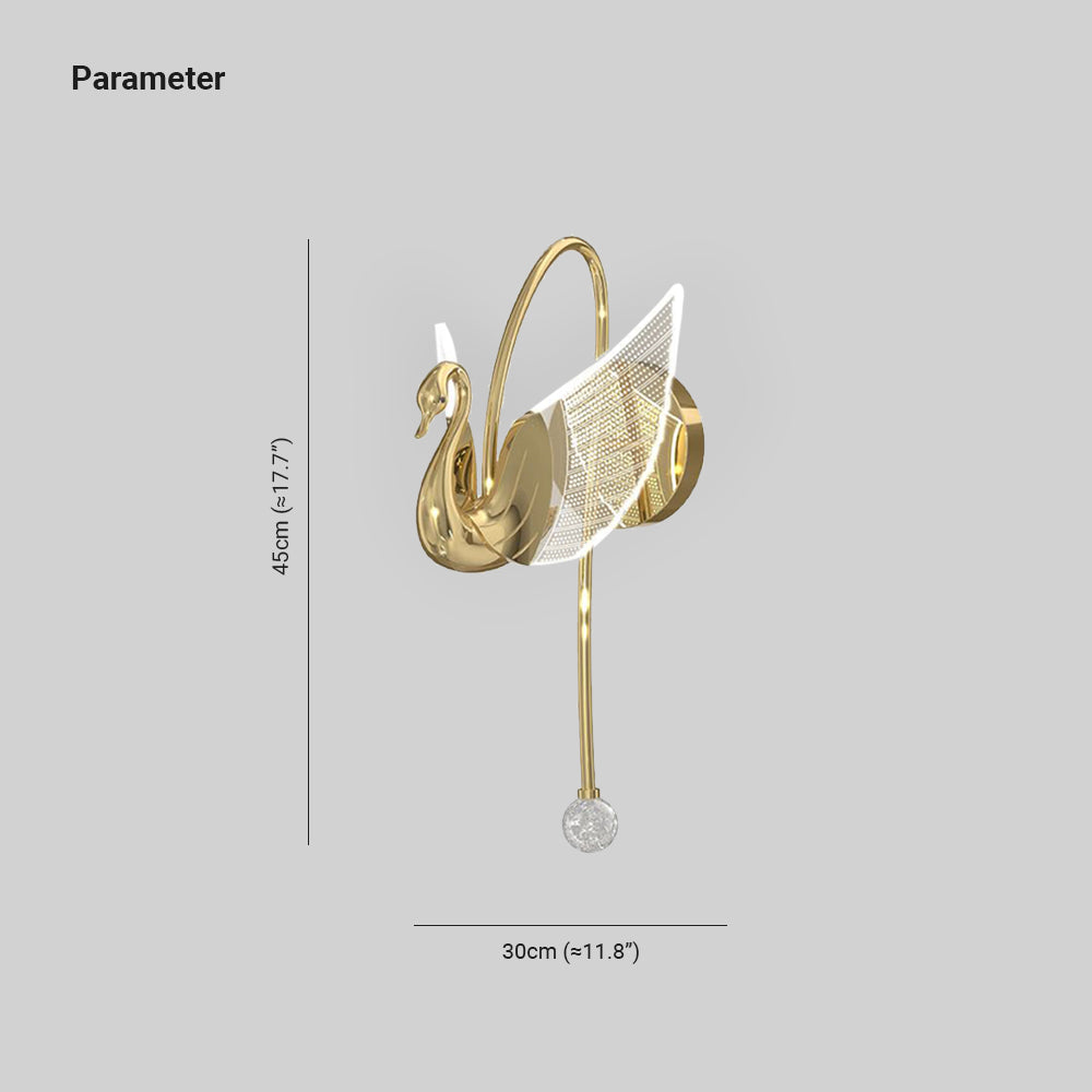 Kady Art Design LED Wandlamp Goud Metaal Eetkamer Slaapkamer