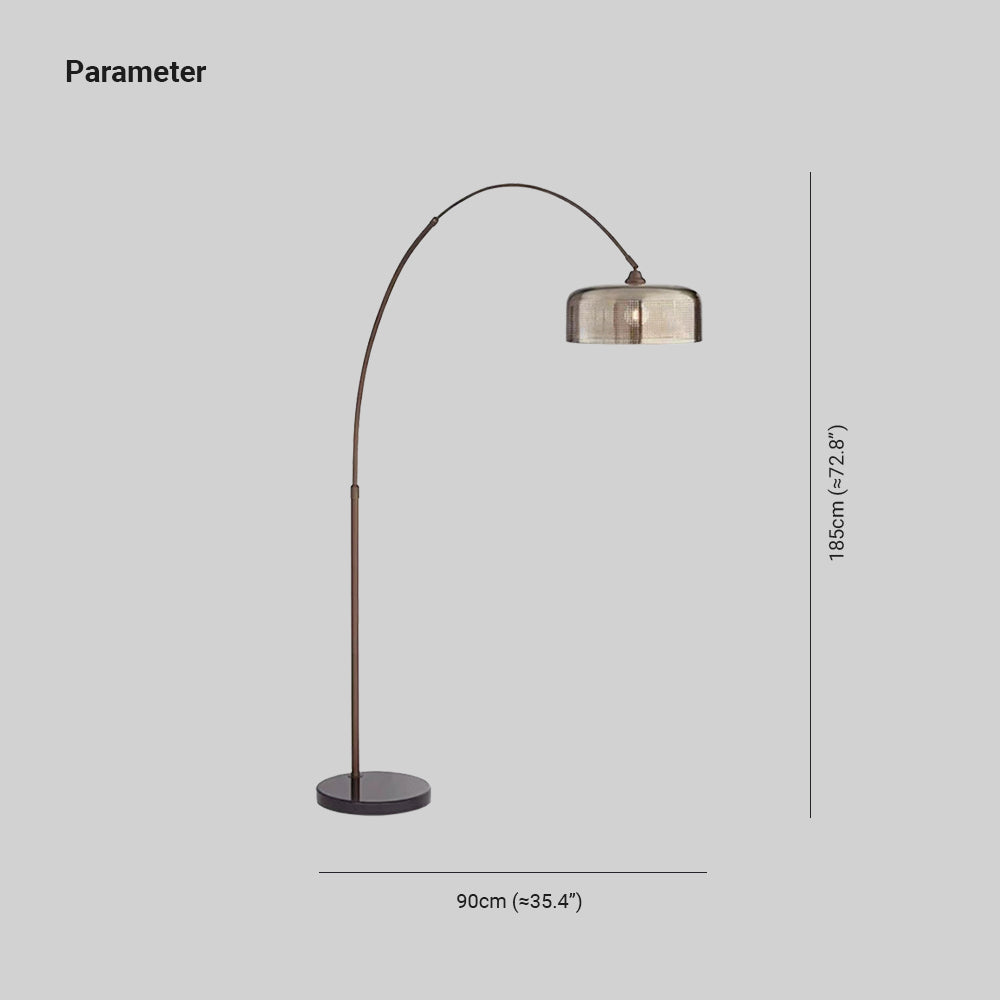 Hailie Retro Design LED Vloerlamp Bruin Metaal Eetkamer Slaapkamer