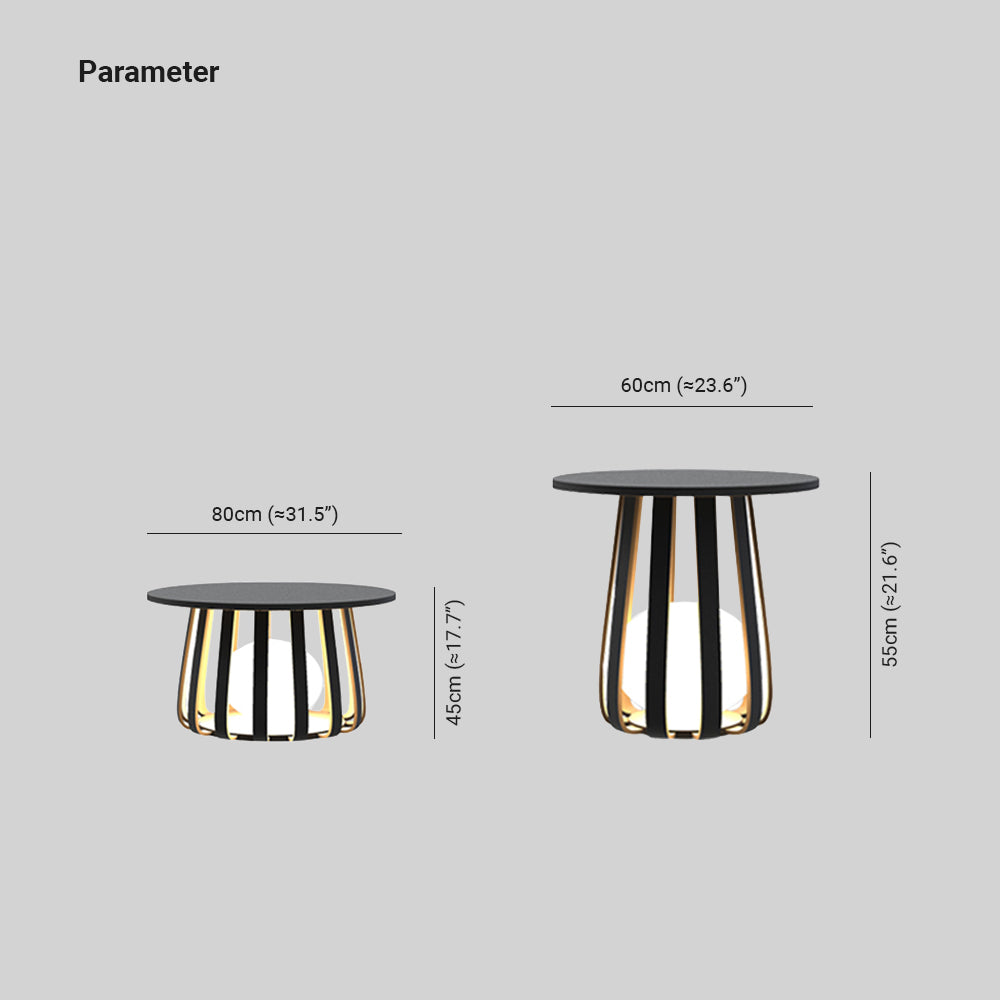 Orr Tabel Moderne LED Vloerlamp Zwart Metaal Buiten