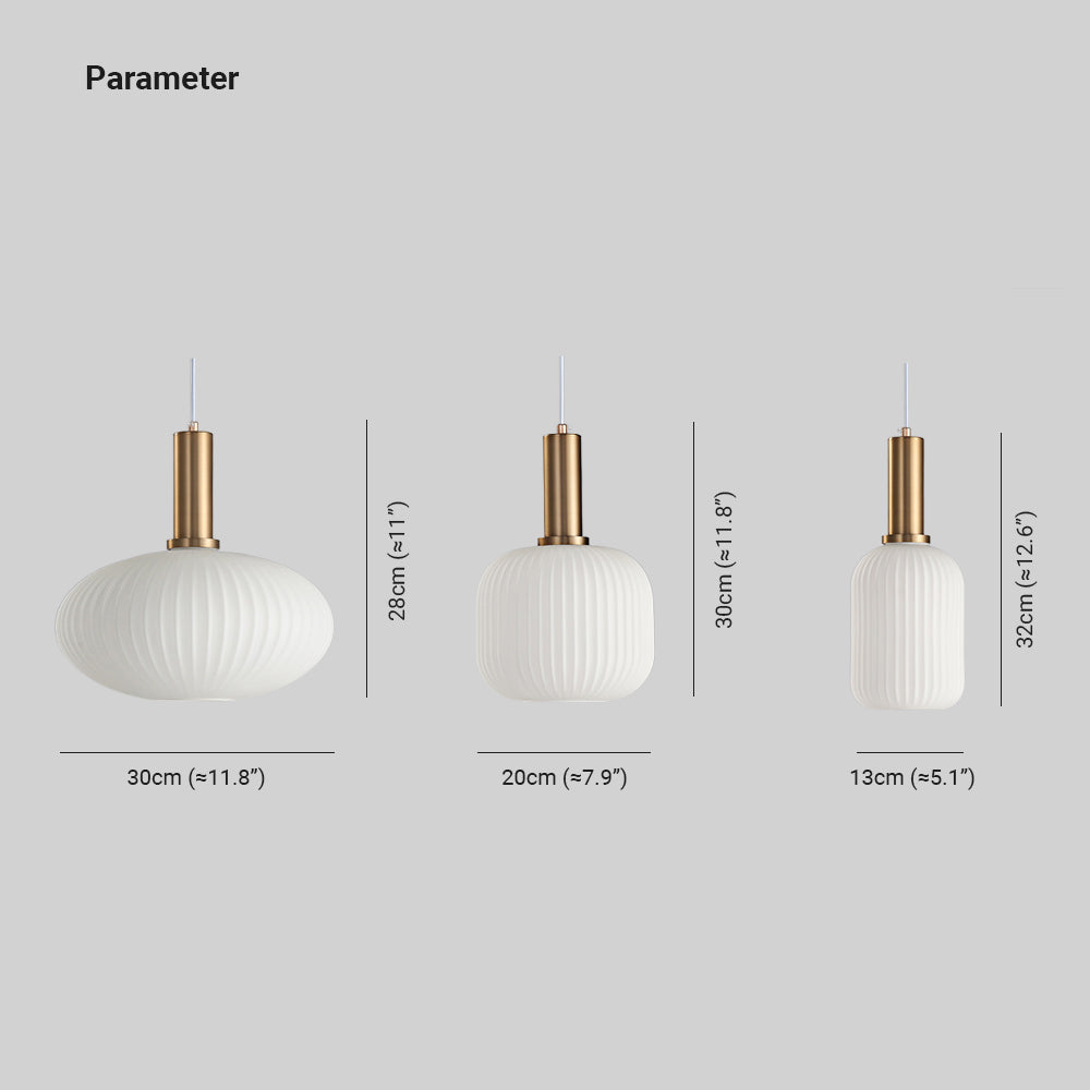 Hailie Ronde LED Hanglampen Wit Metaal Glas Woonkamer Slaapkamer