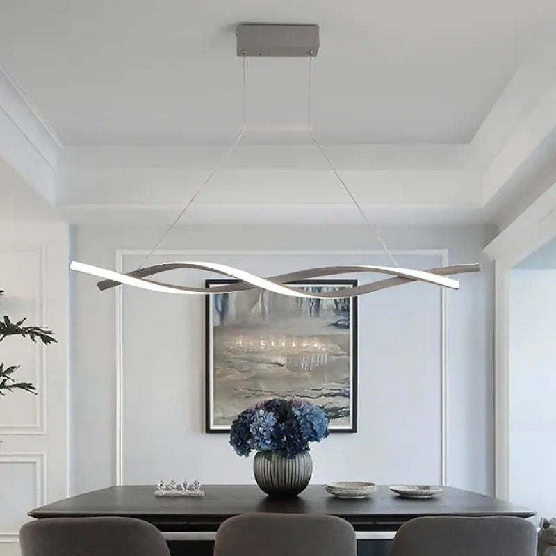 Louise Moderne LED Hanglampen Zwart Grijs Metaal Silica Gel Eetkamer