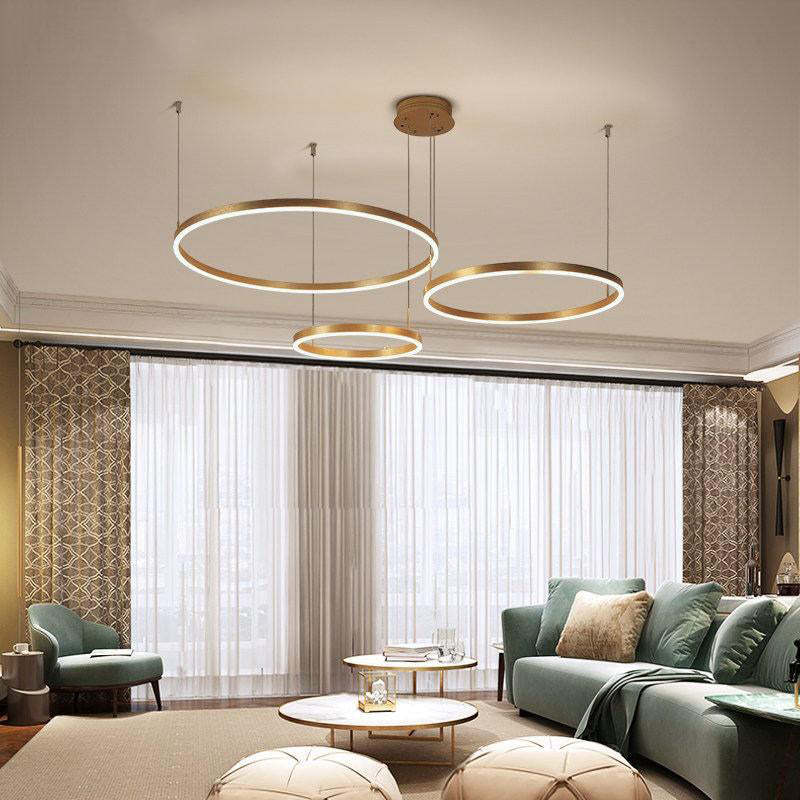 Alonza Moderne Grote Hanglampen Wit Metaal Slaapkamer Woonkamer Tir-Cirkel