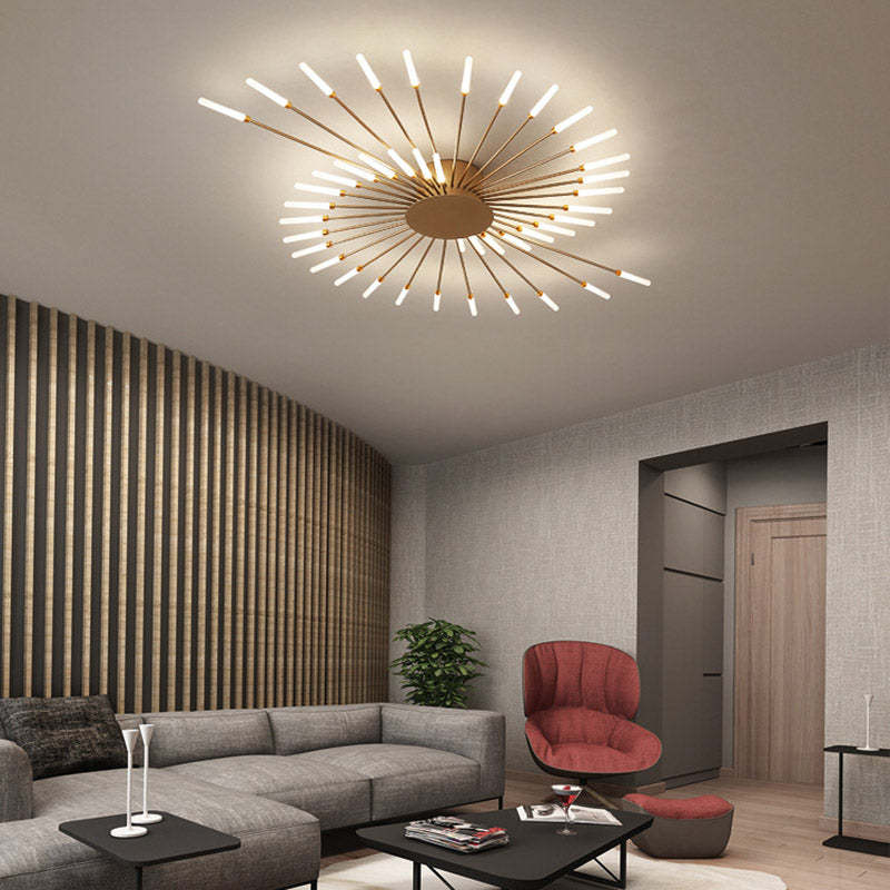 Lowry Grote LED Plafondlampen Wit Metaal Woonkamer Slaapkamer Hotel