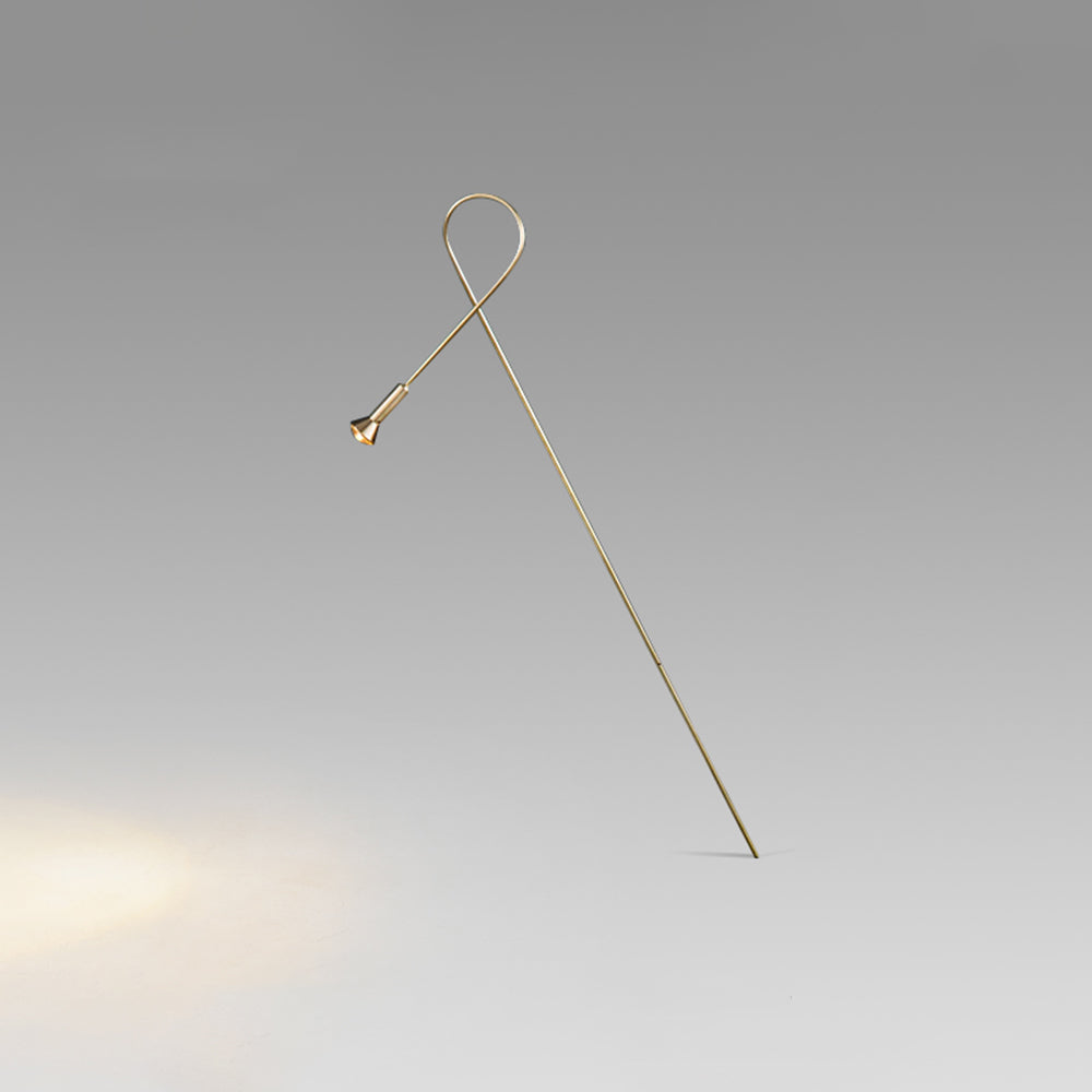 Carina Moderne Lineaire LED Grondlamp Buiten Goud Metalen Pad