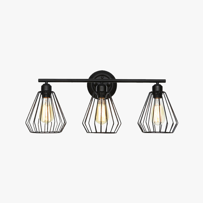 Gabriel Industriele LED Wandlamp Zwart Woon/Slaapkamer Binnen Metaal