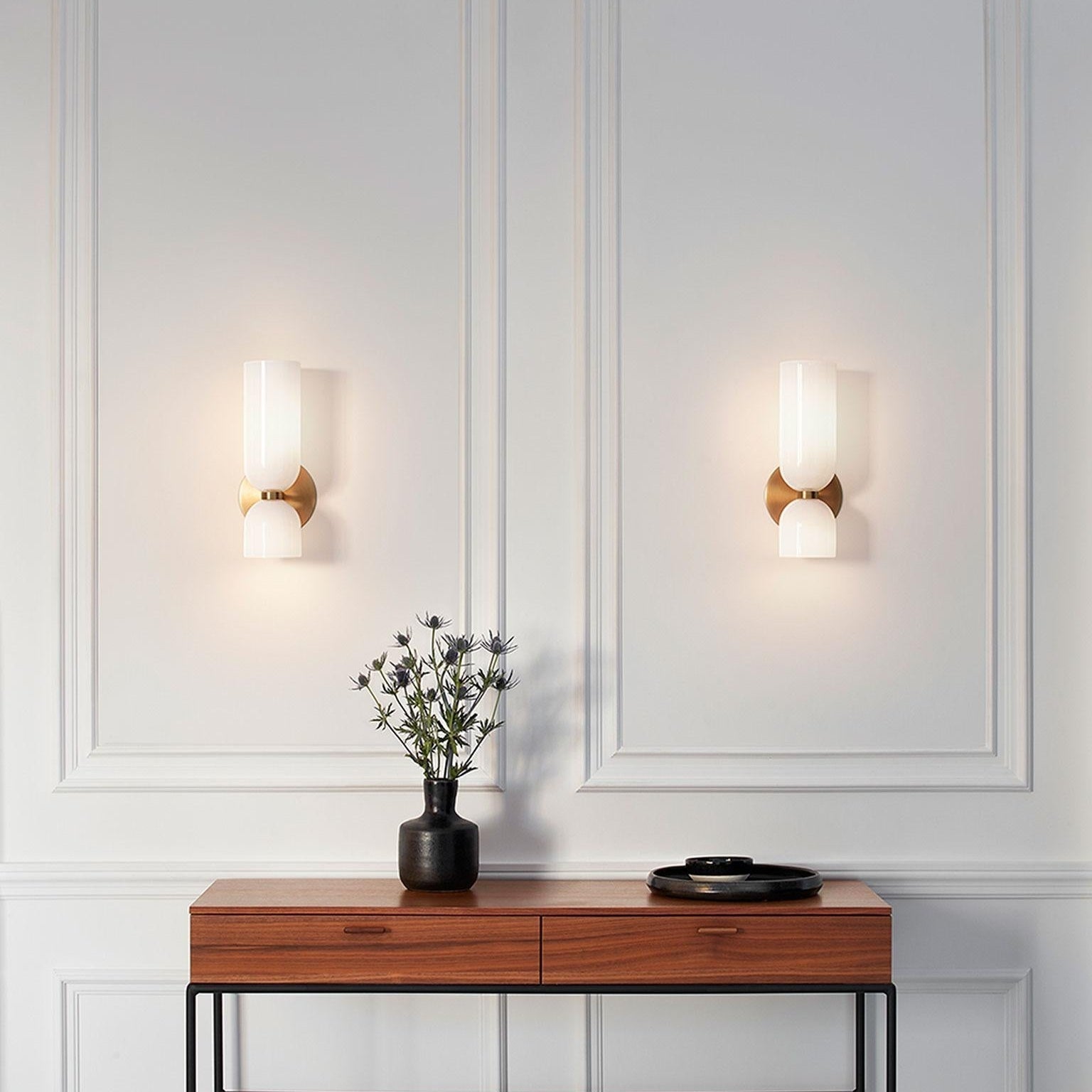 Hailie Moderne Slaapkamer Glas Wandlamp Sconce Blauw/Grijs/Wit