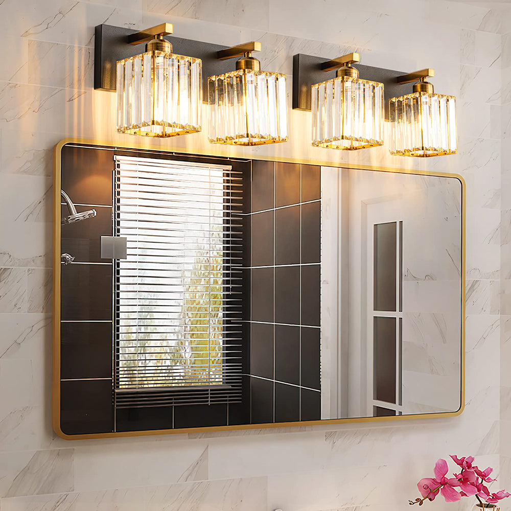 Kirsten Vintage Design LED Metalen/Kristallen Wandlamp Voor Spiegel Goud Badkamer
