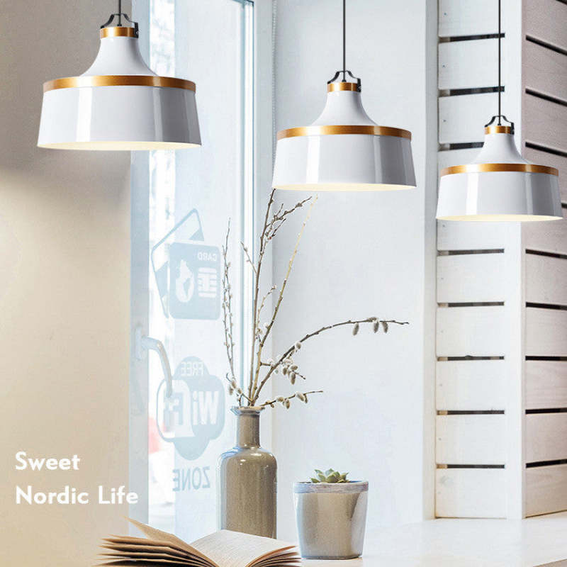 Morandi Modern Danish Hanglampen Blauw Zwart Wit Metaal Woonkamer