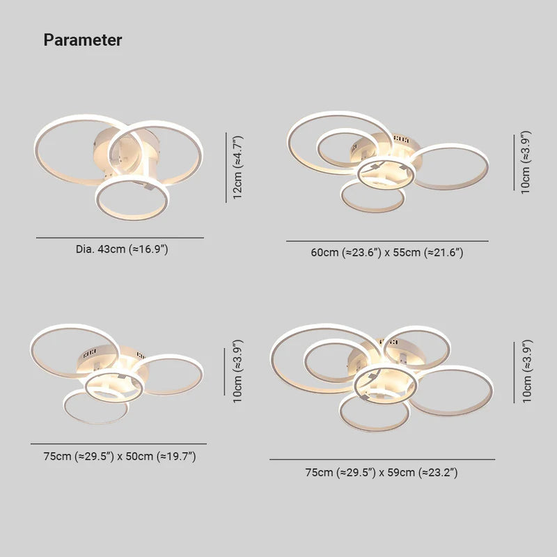 Lacey Moderne Rond LED Plafondlamp Metaal/Acryl Slaapkamer/Woonkamer/Kinderkamer