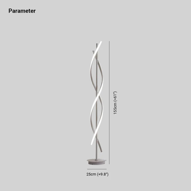 Louise Design Golflijn LED Vloerlamp Metaal/Silicium Zwart/Wit Woonkamer/Slaapkamer