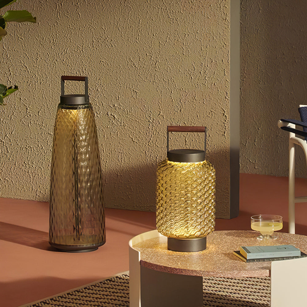 Hailie Vintage LED Buiten Vloerlamp Metaal/Glas Studiezaal/Tuin