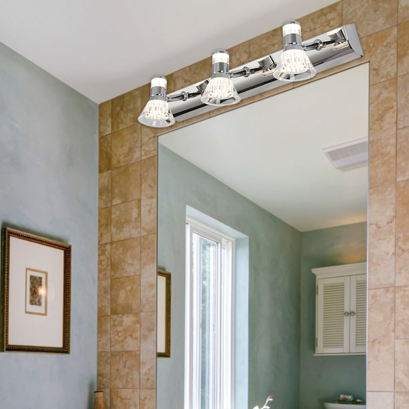 Kristy Design Bloem LED Wandlamp Metaal/Glas Silver Slaap/Woon/Badkamer