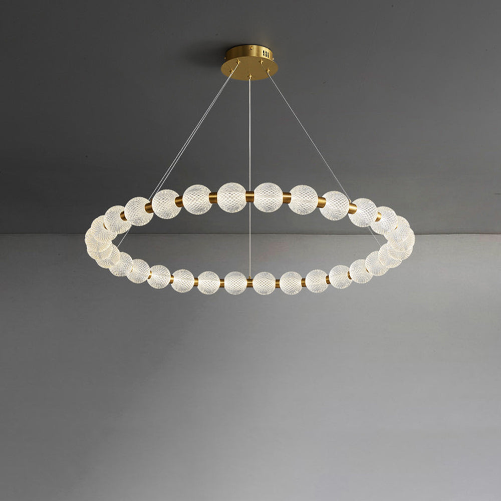 Hailie Design Ronde LED Hanglamp Metaal/Acryl Goud/Transparant Woon/Eetkamer