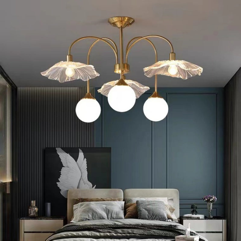 Hailie Nordic LED Kroonluchter Goud Glas Woon-/Eetkamer/Slaapkamer