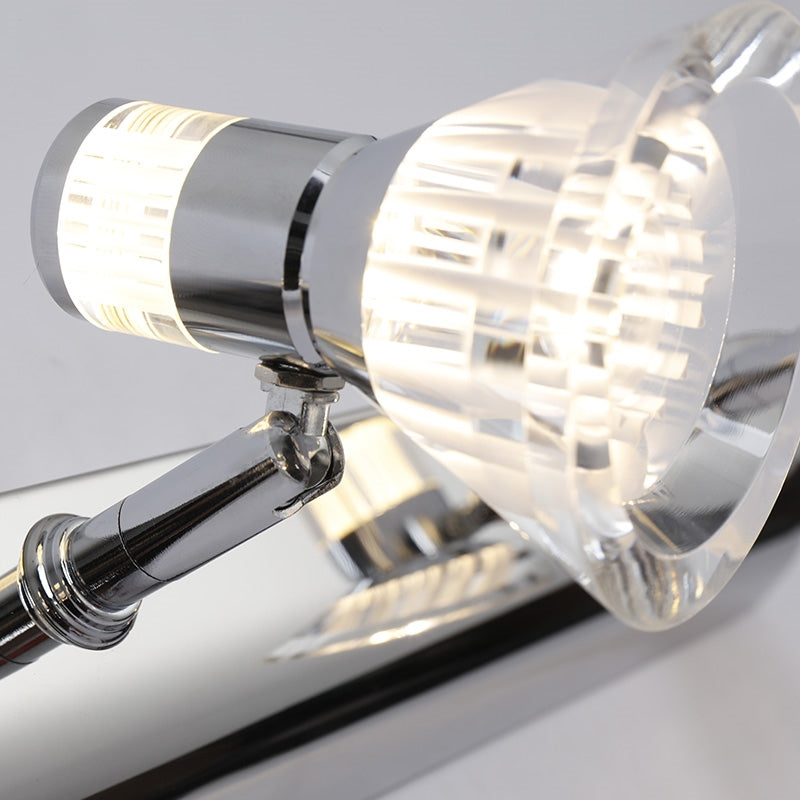 Kristy Design Bloem LED Wandlamp Metaal/Glas Silver Slaap/Woon/Badkamer