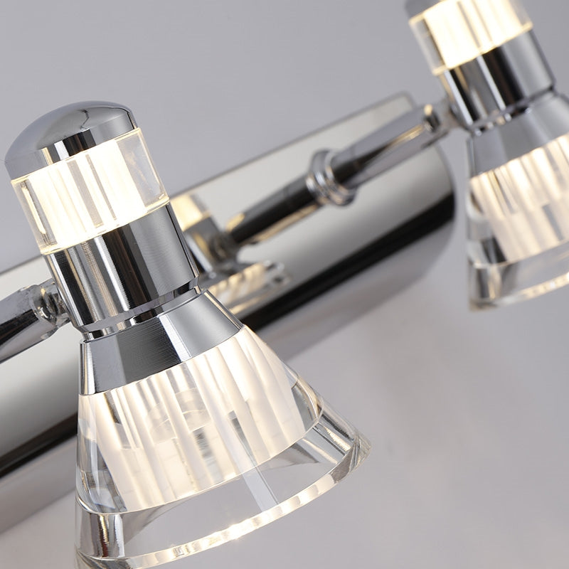 Kristy Design Bloem LED Wandlamp Metaal/Glas Silver Slaap/Woon/Badkamer