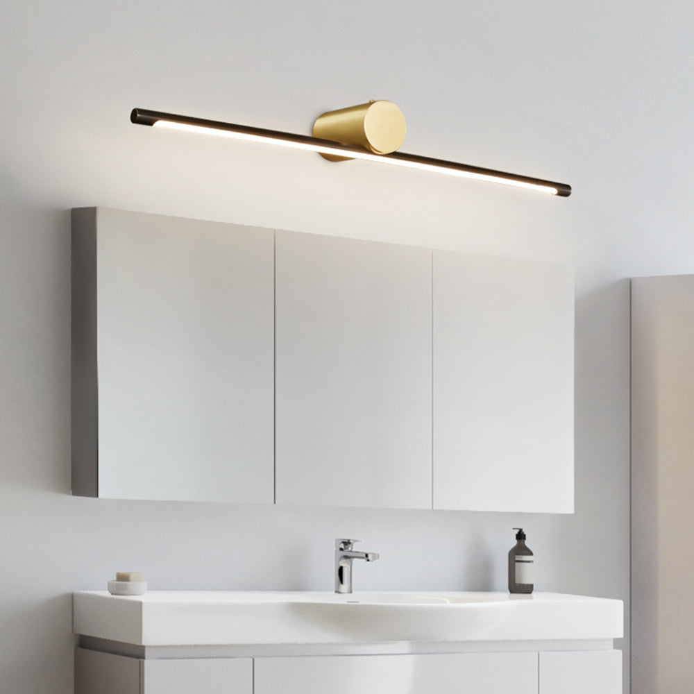 Leigh Moderne Design LED Minimalistische Lineaire Acryl Wandlamp Zwart/Goud Bad/Slaapkamer