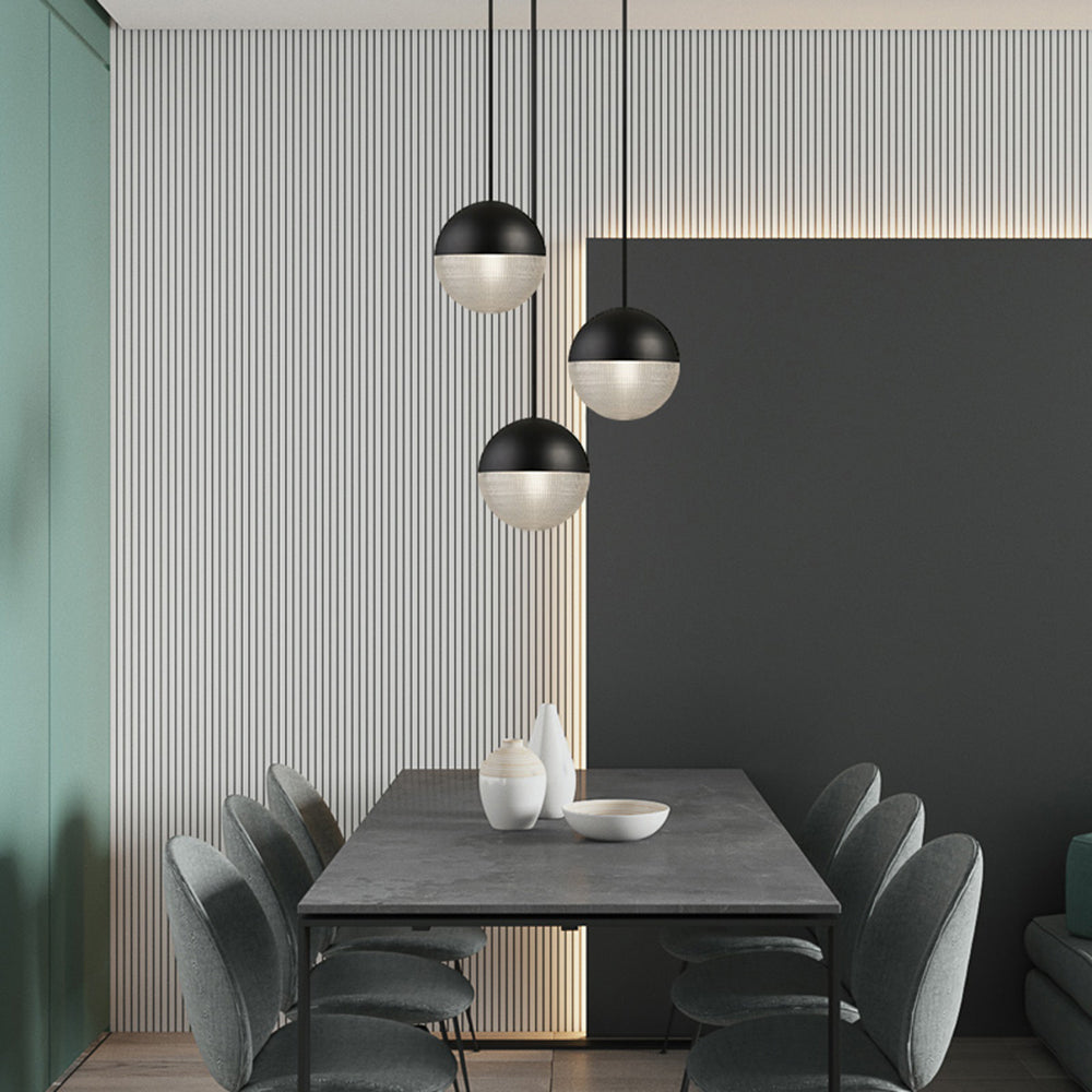 Hailie Moderne Bol LED Hanglamp Metaal/Glas Zwart/Goud Slaap/Woon/Eetkamer