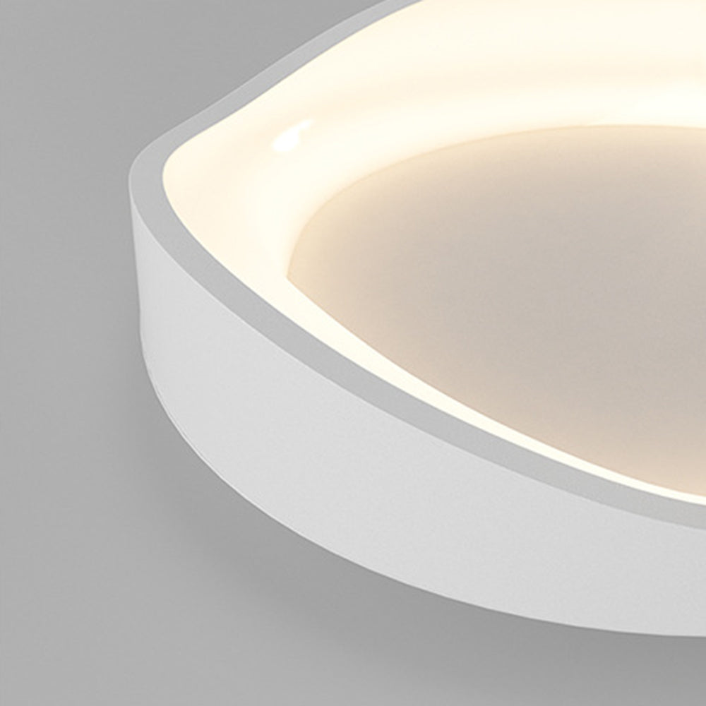 Alonza Modern Wave Flush Mount Ceiling Light, Living Room, White